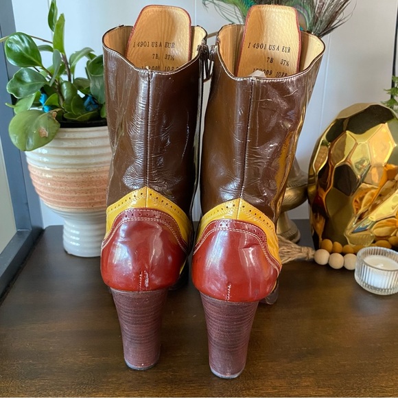 Charlie 1 Horse Sample Artisan Handcrafted Brazil Leather Multi Lace Up Heeled - Picture 6 of 14